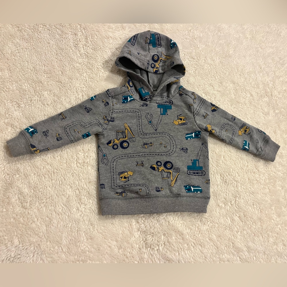 Carter’s Hoodie with Construction Vehicle Print
